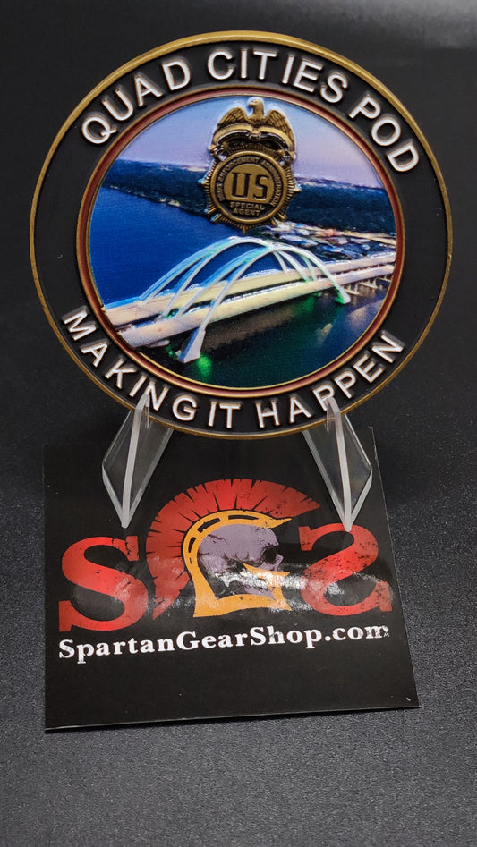DEA QUAD CITIES CHALLENGE COIN