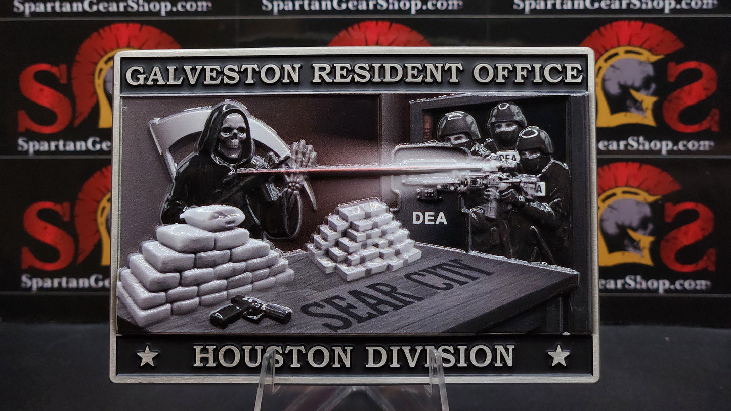 3" DEA GALVESTON (TEXAS) RESIDENT OFFICE COIN