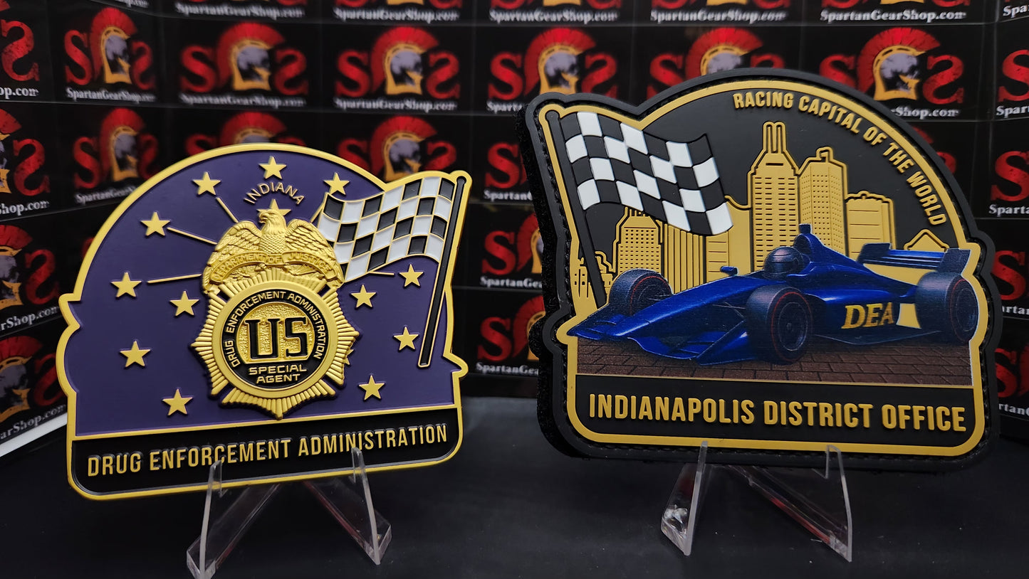 1 LEFT! LIMITED DEA INDIANAPOLIS COIN AND PATCH COMBO