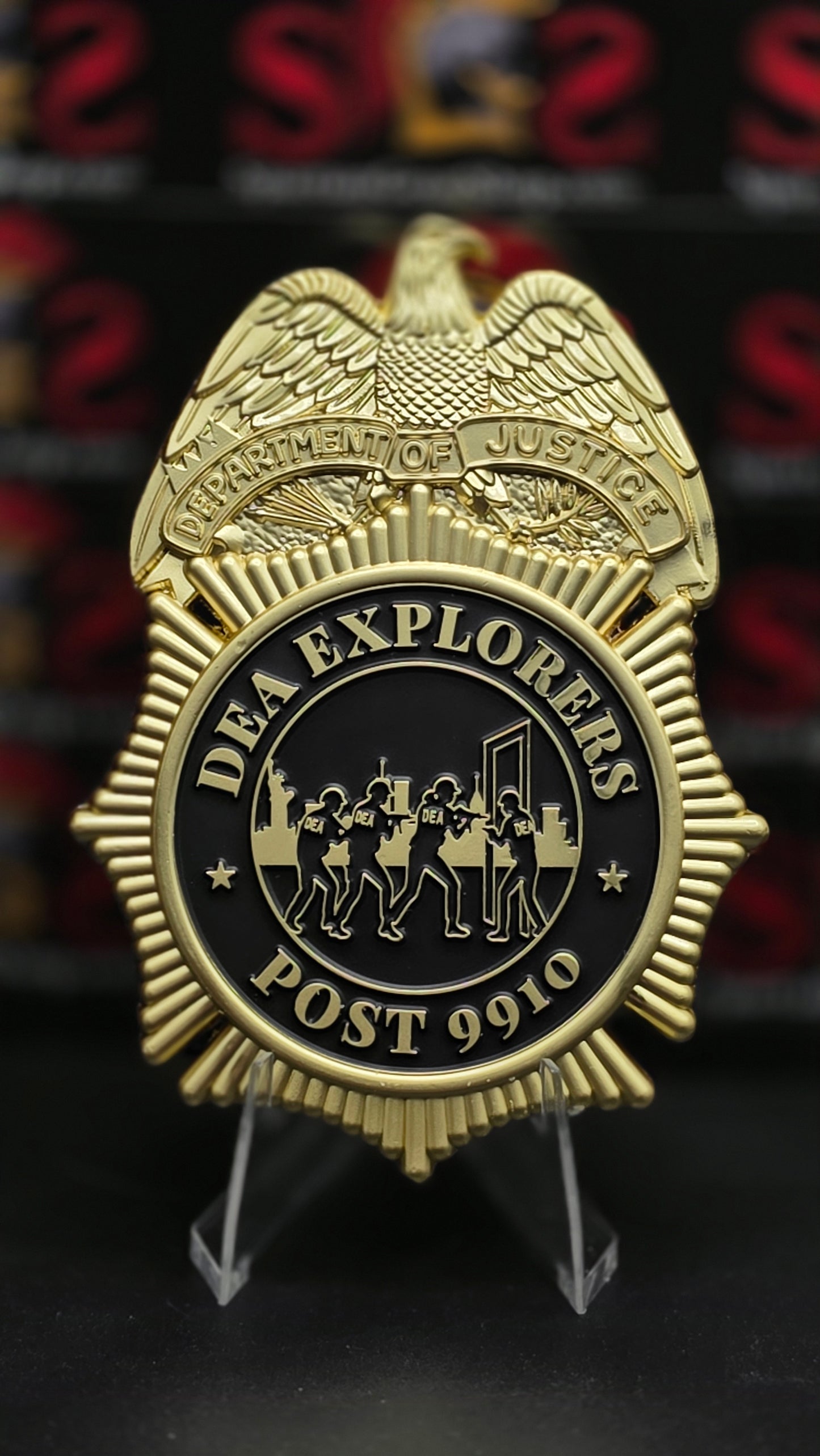 ONLY 10! DEA NEW YORK 3.5 INCH BADGE COIN EXPLORER PROGRAM