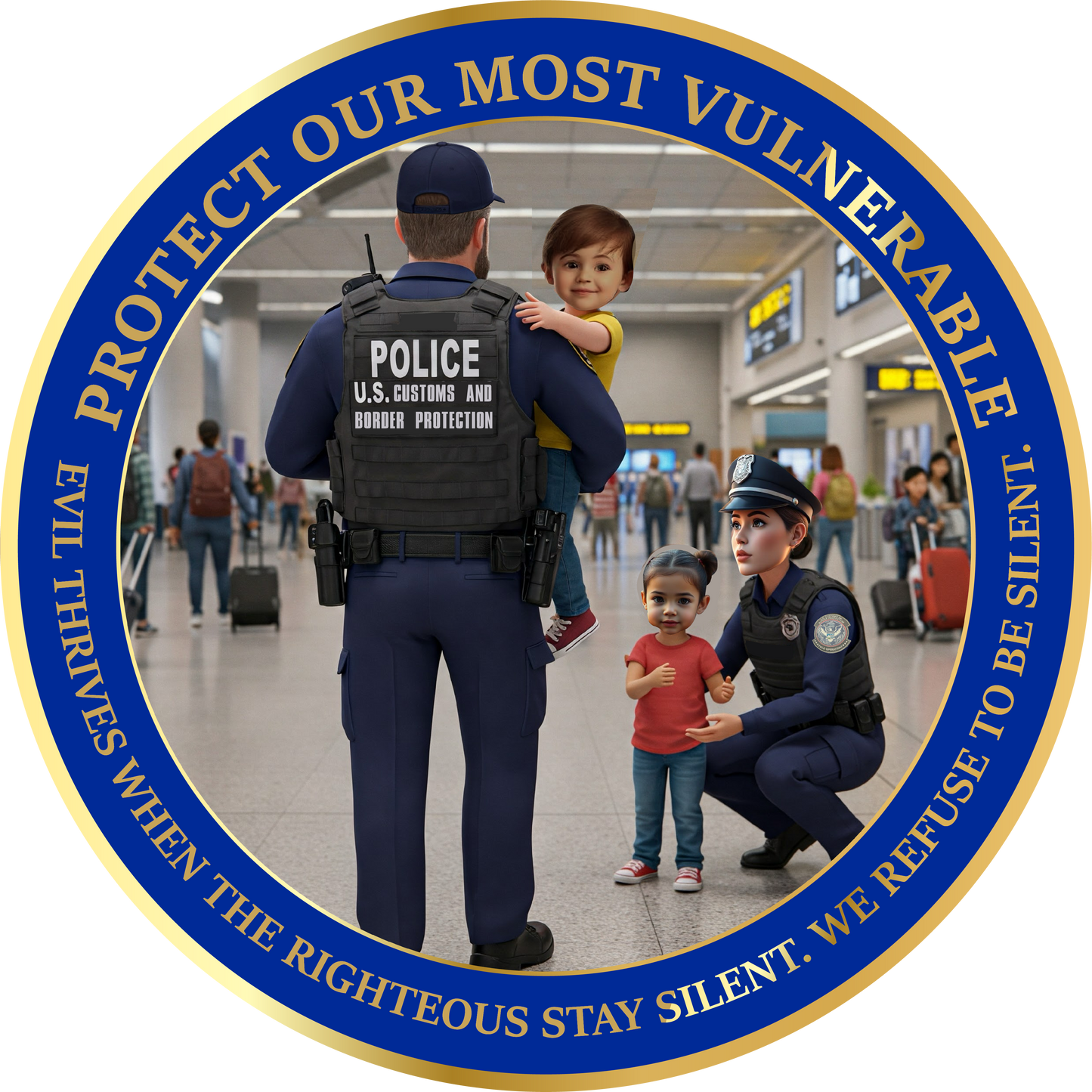 10 LEFT! CUSTOMS AND BORDER PATROL HUMAN TRAFFICKING UNIT JFK NEW YORK COIN