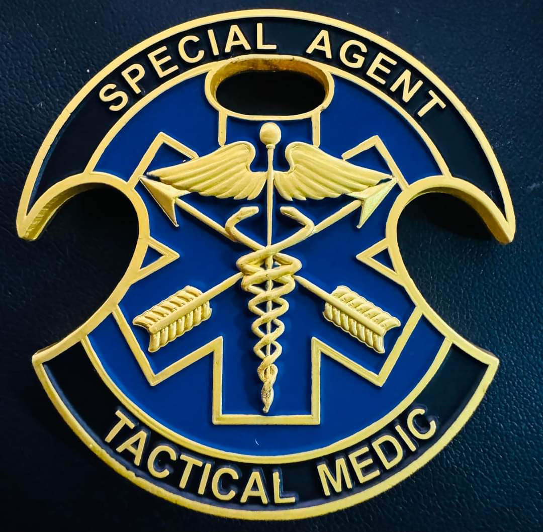 DEA TACTICAL MEDIC CHALLENGE COIN/Oxygen Tank Wrench/Bottle Opener