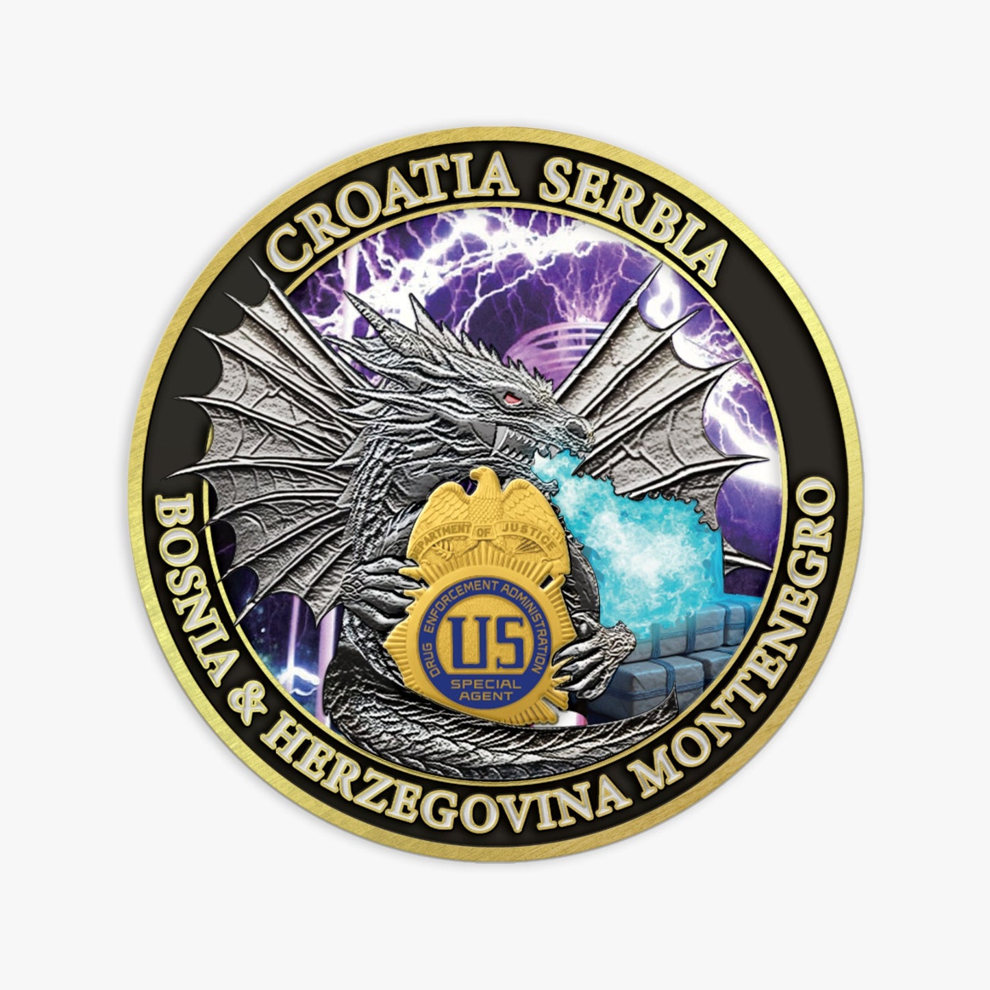LIMITED! DEA ZAGREB CROATIA COUNTRY OFFICE COIN