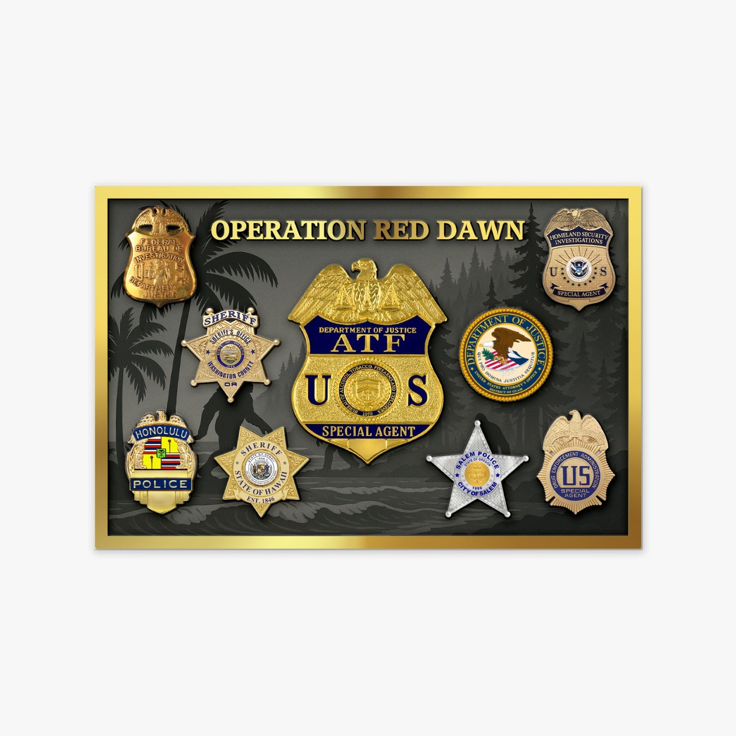 5 left! PRESALE LIMIT2! ATF RED DAWN 3" COIN