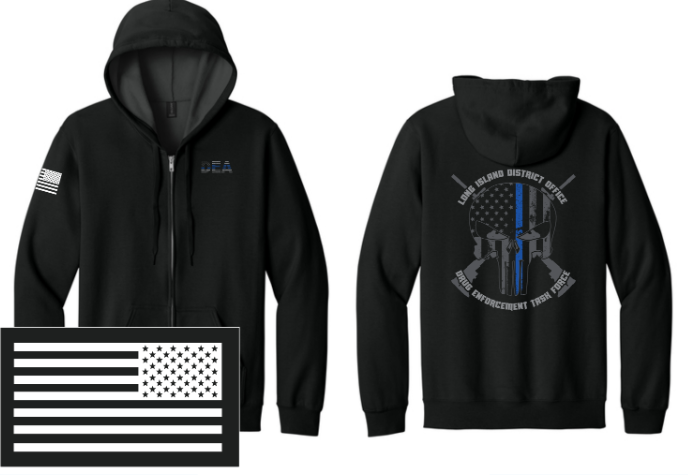 LIDO PUNISHER Midweight Fleece Full-Zip Hooded Sweatshirt