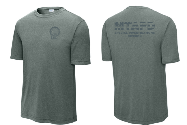 MTAPD SPORT WICK POLY TEE Gray