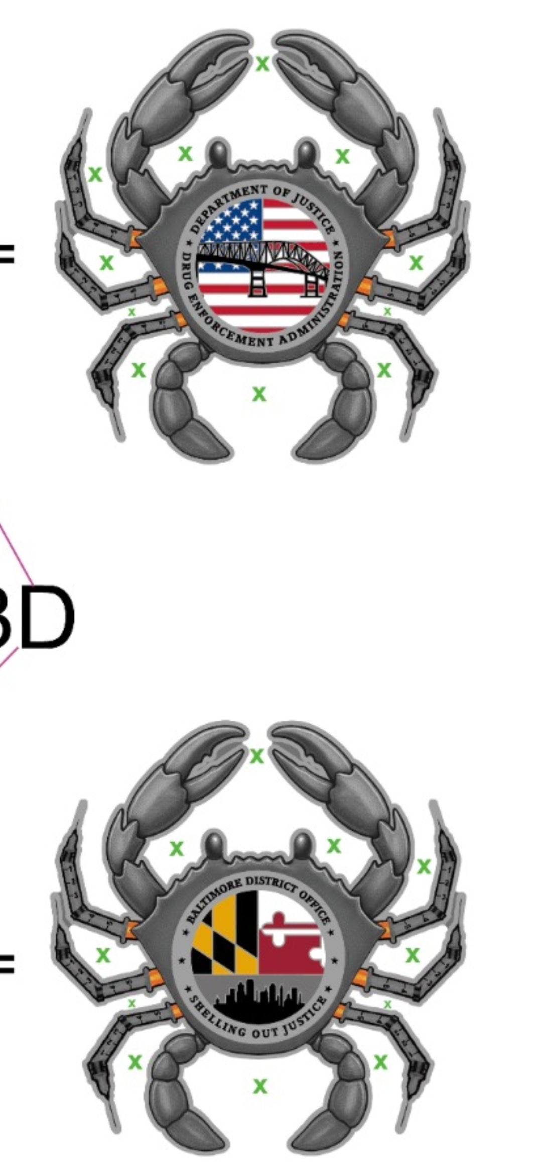 3" CRAB ONLY AVAILABLE TO THE BALTIMORE DISTRICT OFFICE