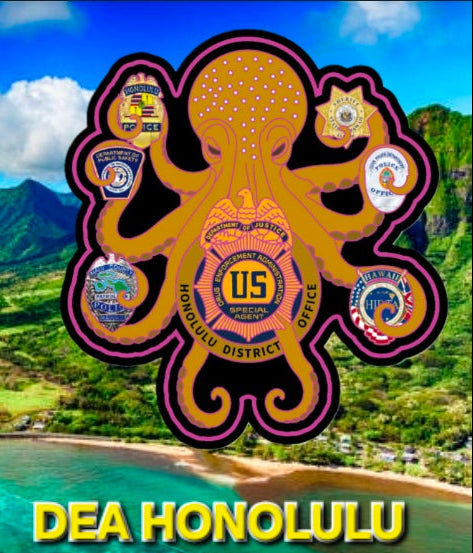 DEA HONOLULU HAWAII 4" OCTOPUS PVC PATCH