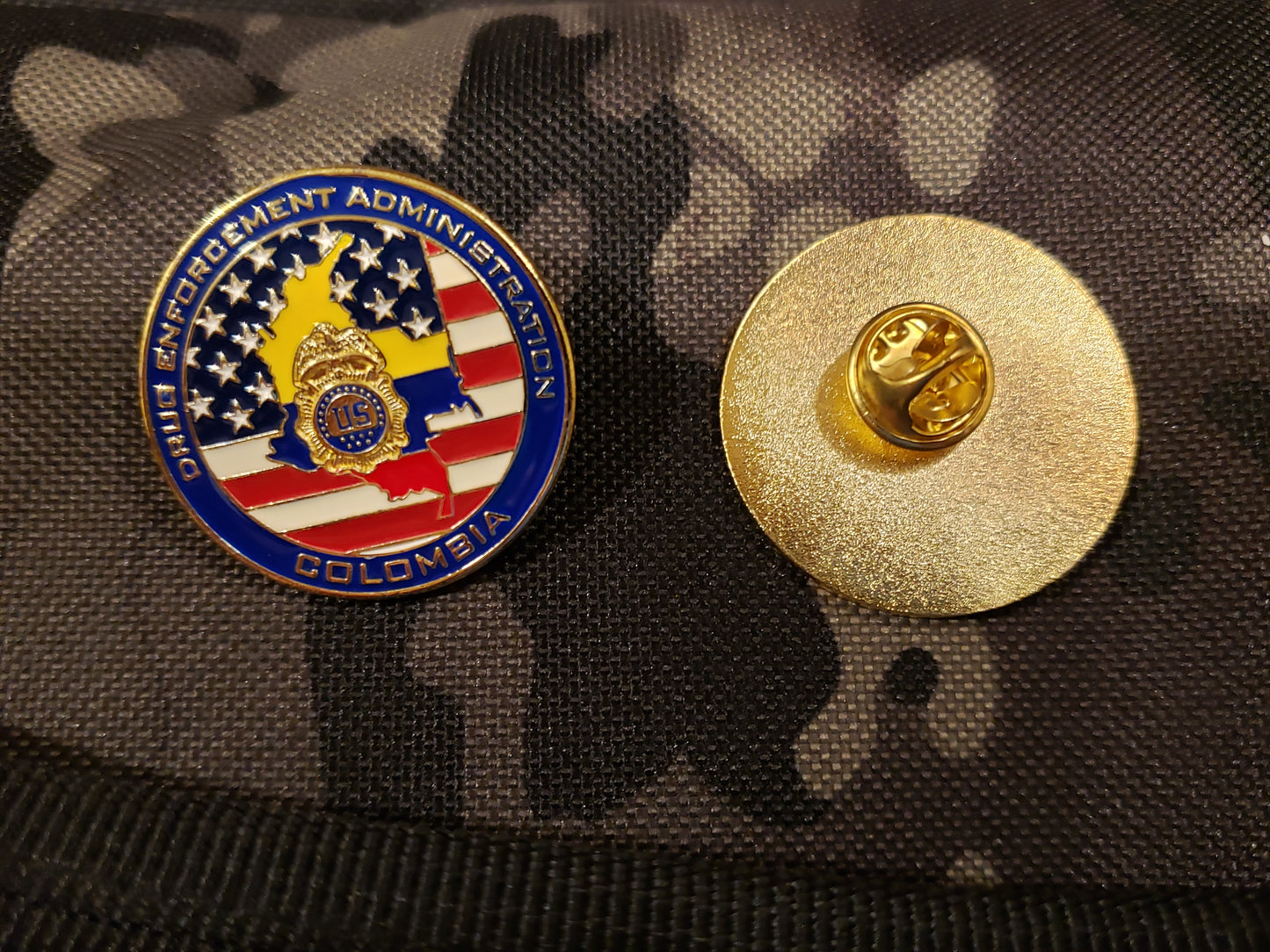 DEA COLOMBIA 1" PIN