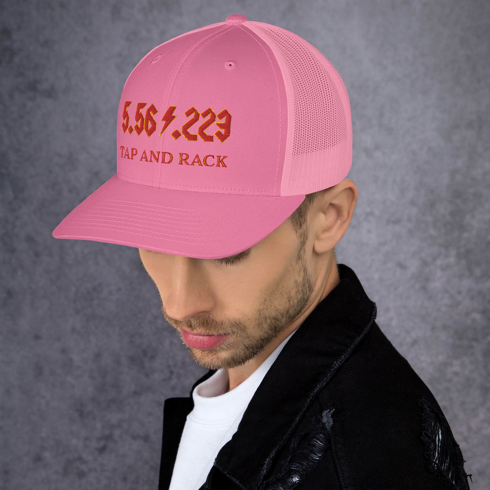 5.56 .224 "TAP AND RACK" rifle ammo Trucker Cap