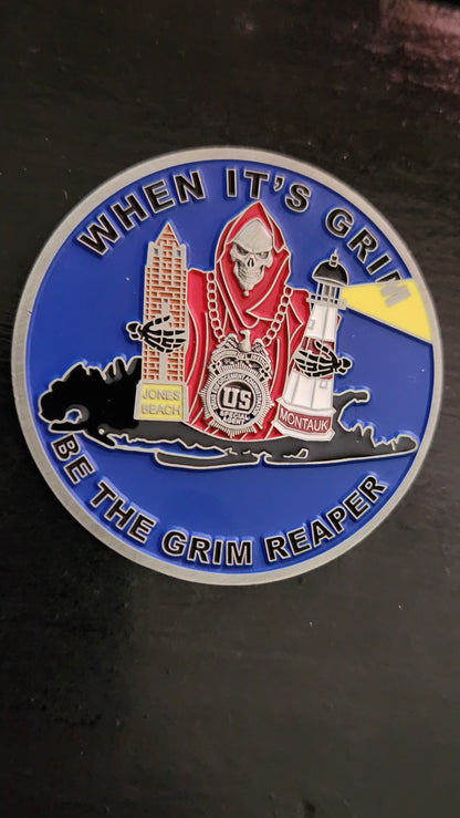 DEA Long Island Limited BLUE REAPER Challenge Coin