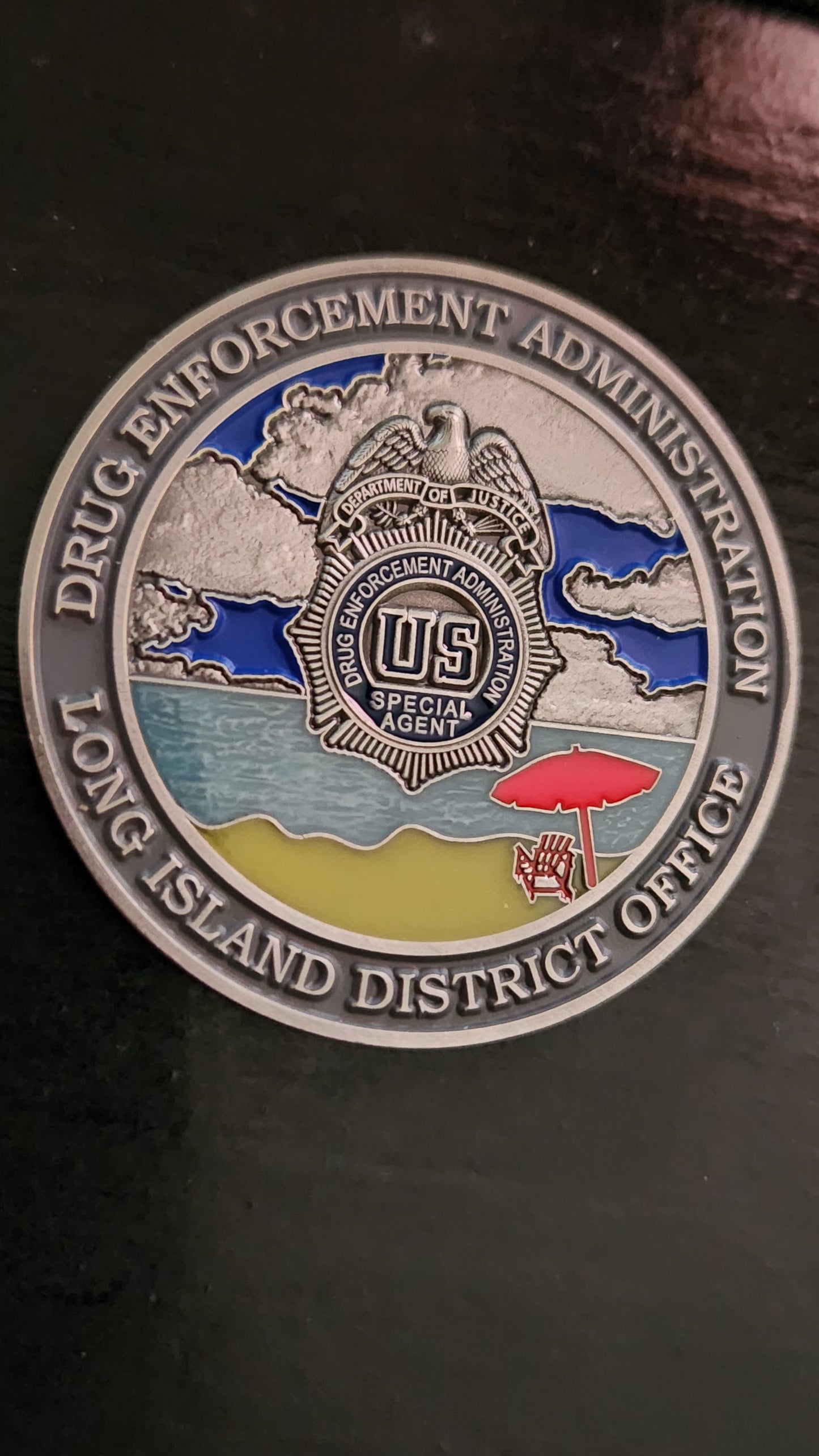 DEA Long Island Limited BLUE REAPER Challenge Coin