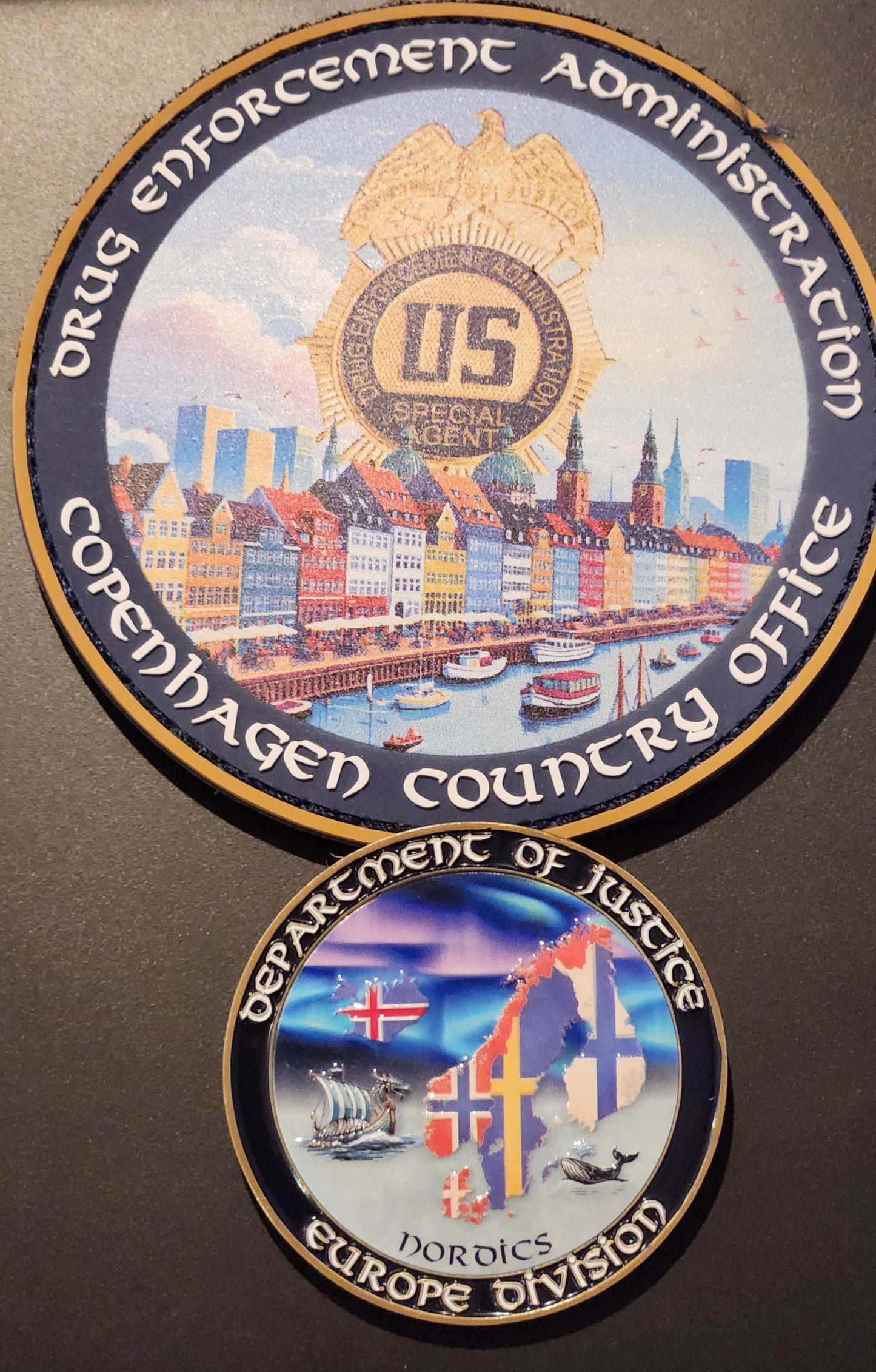 LIMITED! DEA COPENHAGEN 1 COIN AND 1 PATCH COMBO