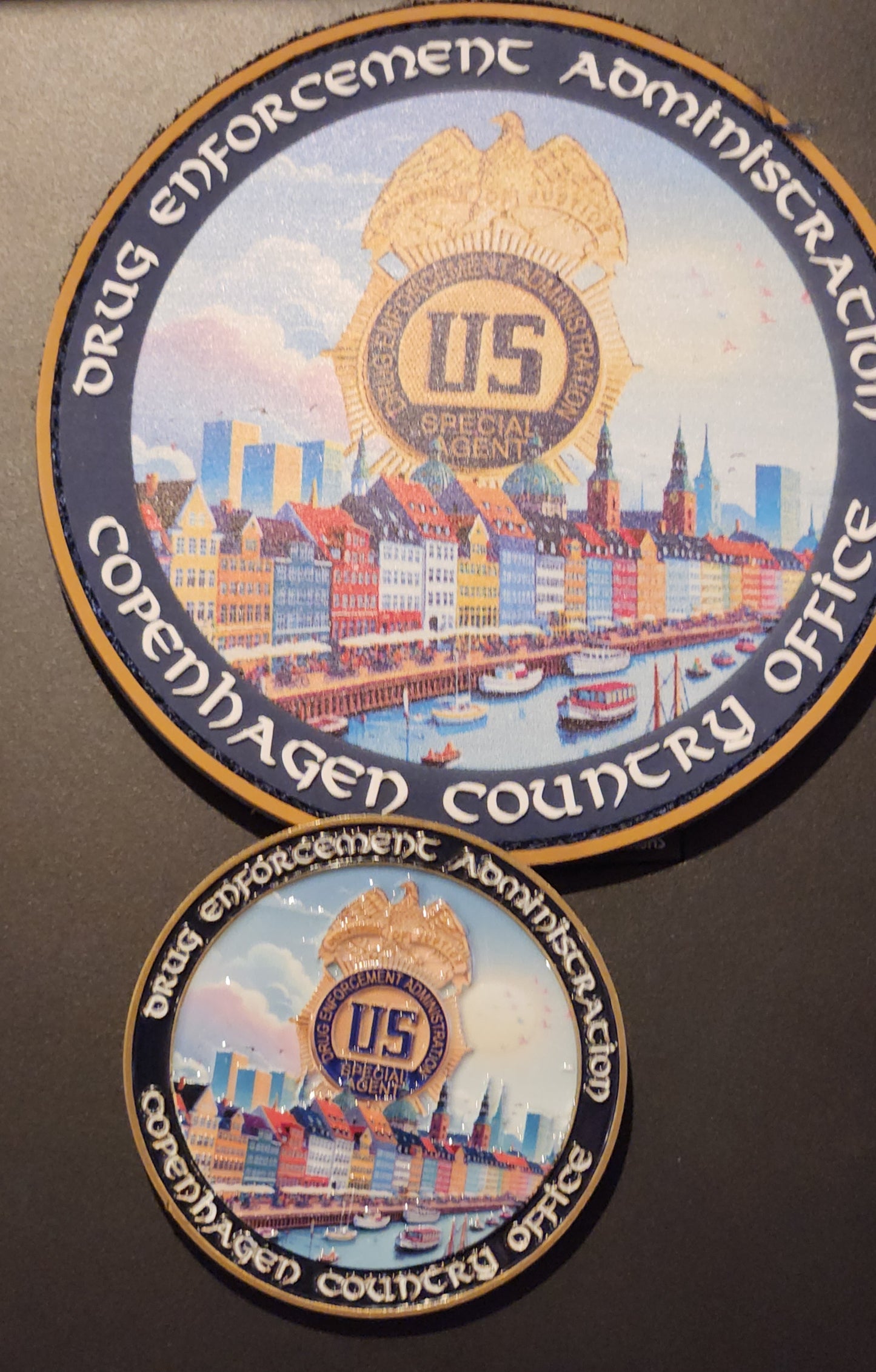 LIMITED! DEA COPENHAGEN 1 COIN AND 1 PATCH COMBO