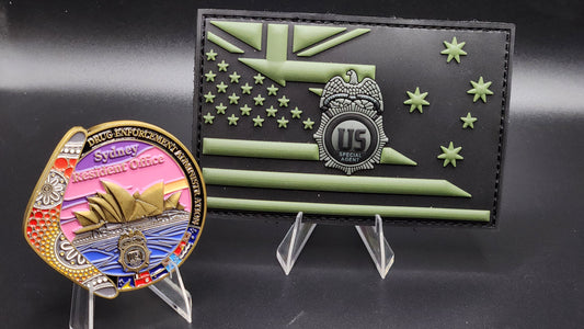 1 PER CUSTOMER: DEA AUSTRALIA: 1 COIN AND 1 PATCH COMBO