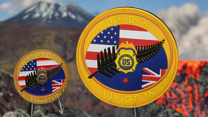 DEA WELLINGTON NEW ZEALAND: 1 COIN AND 1 PATCH COMBO