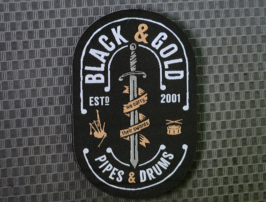 DEA PIPES AND DRUM 2.5" WOVEN PATCHES