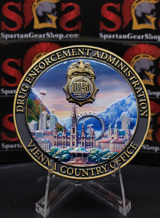 DEA VIENNA AUSTRIA CHALLENGE COIN