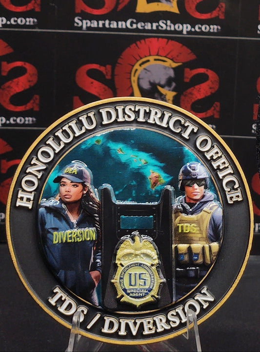 10 LEFT: LIMITED!  DEA HONOLULU TACTICAL DIVERSION COIN
