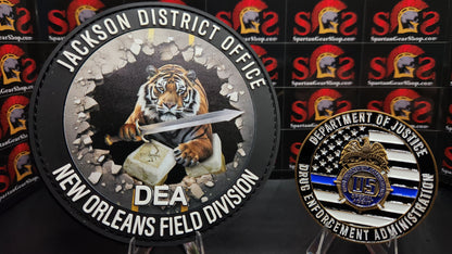 DEA JACKSON MISSISSIPPI CHALLENGE COIN and PATCH COMBO