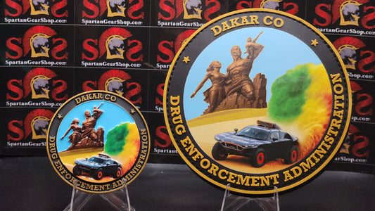 DEA DAKAR AFRICA COIN AND PVC PATCH COMBO