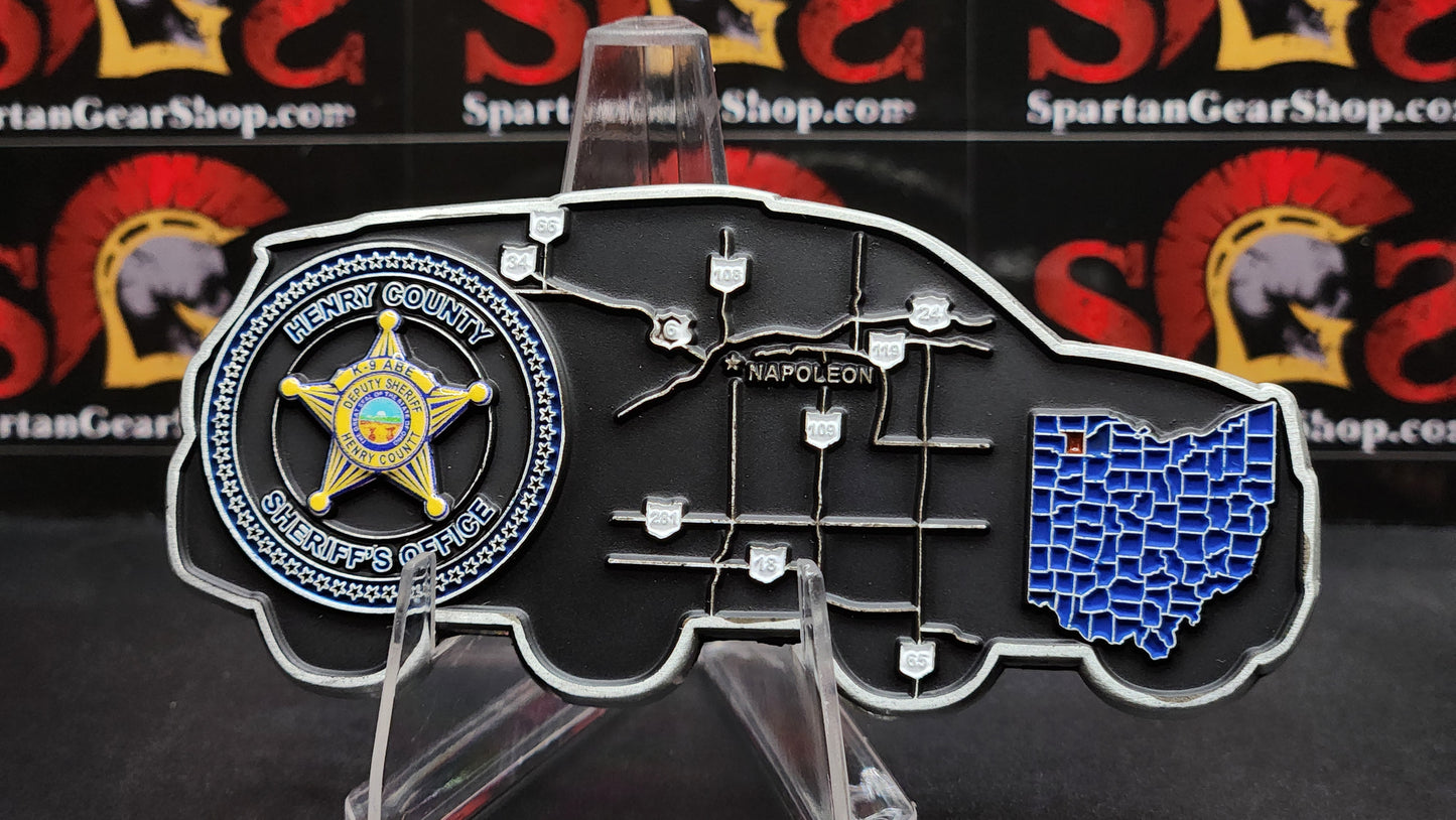 KENT COUNTY SHERIFF'S K9 3" COIN