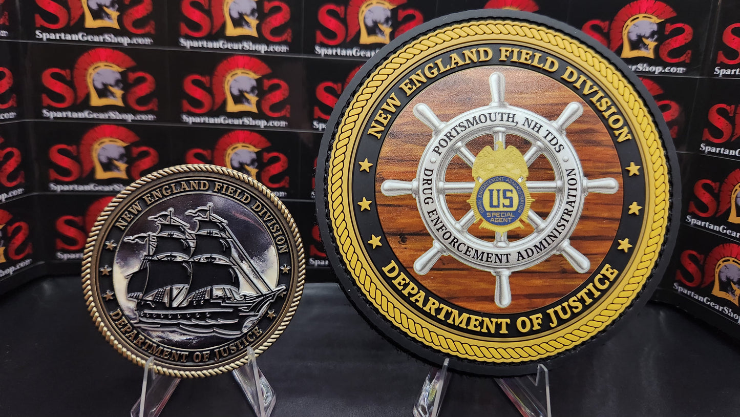 DEA PORTSMOUTH TACTICAL DIVERSION SQUAD PATCH COIN COMBO