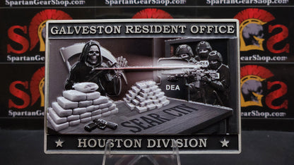 3" DEA GALVESTON (TEXAS) RESIDENT OFFICE COIN