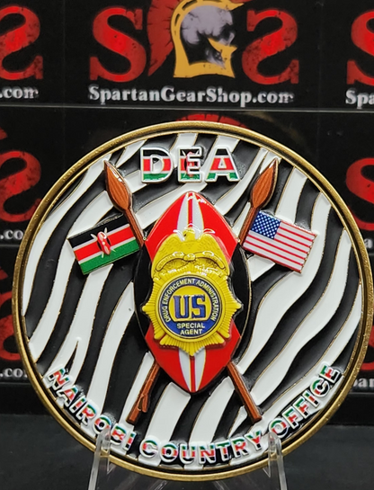 DEA NAIROBI COUNTRY OFFICE KENYA CHALLENGE COIN