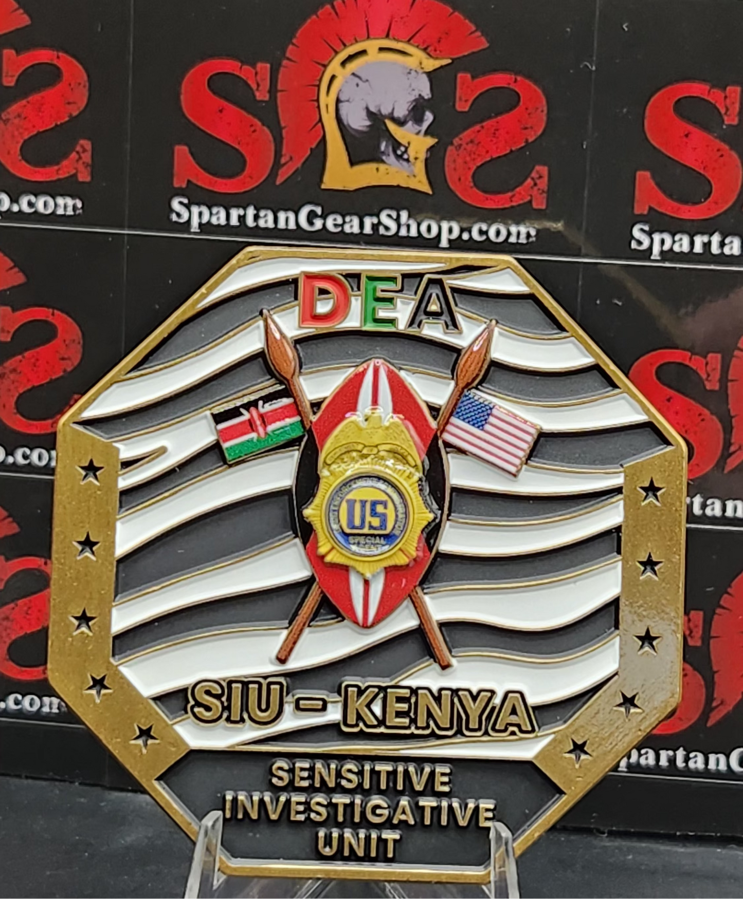 10 LEFT: DEA NAIROBI SENSITIVE INVESTIGATIVE UNIT "ONE BITE" COIN