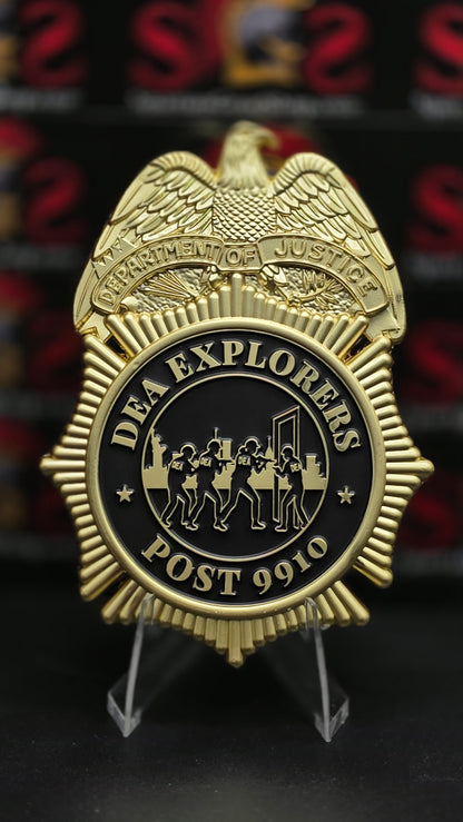 ONLY 10! DEA NEW YORK 3.5 INCH BADGE COIN EXPLORER PROGRAM