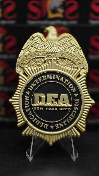 ONLY 10! DEA NEW YORK 3.5 INCH BADGE COIN EXPLORER PROGRAM