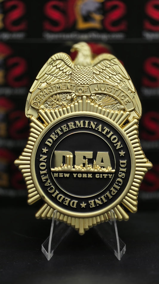 ONLY 10! DEA NEW YORK 3.5 INCH BADGE COIN EXPLORER PROGRAM