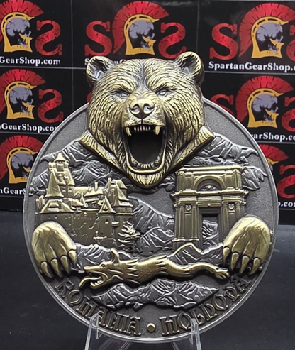 ONLY 5 LEFT! 3" DEA BUCHAREST ROMANIA COUNTRY OFFICE COMBO COIN AND PATCH