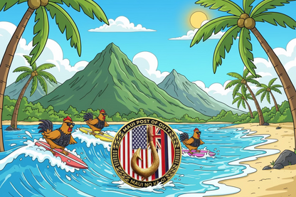10 LEFT! LIMITED DEA MAUI SURFER CHICKEN COIN ONLY