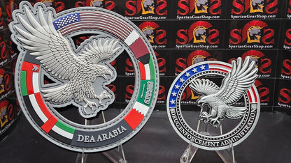 DEA DUBAI COUNTRY OFFICE FALCON COIN AND PATCH COMBO