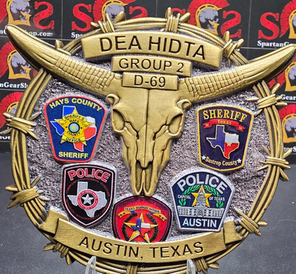 4 left! DEA HIDTA AUSTIN TEXAS 3" COIN