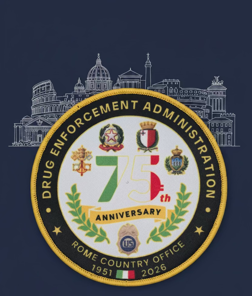 DEA ROME 75th ANNIVERSARY WOVEN PATCH