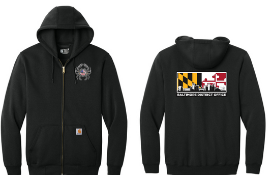 BALTIMORE- Carhartt® Midweight Hooded Zip-Front Sweatshirt