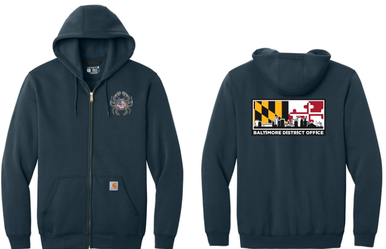 BALTIMORE- Carhartt® Midweight Hooded Zip-Front Sweatshirt