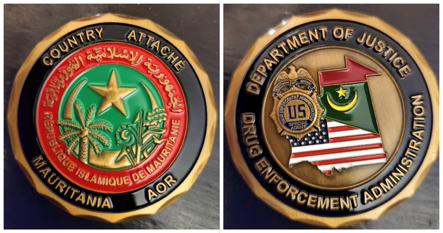 DEA MOROCCO AOR CHALLENGE COIN SET