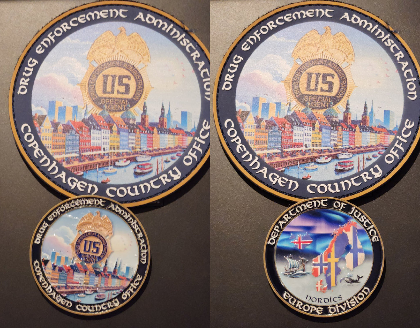 LIMITED! DEA COPENHAGEN 1 COIN AND 1 PATCH COMBO