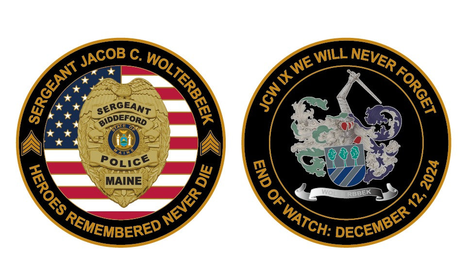 FALLEN OFFICER SGT WOLTERBEEK CHALLENGE COIN FUNDRAISER PRESALE