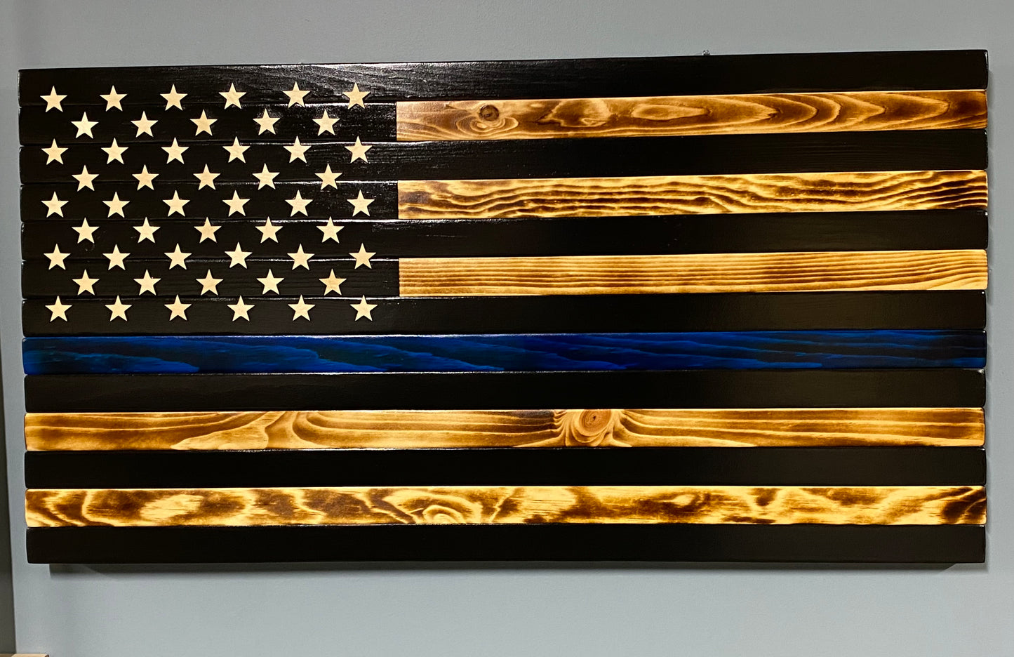 ALL NEW! Coin Display Wooden Flags +1  CUSTOM BADGE (Free Shipping within USA)