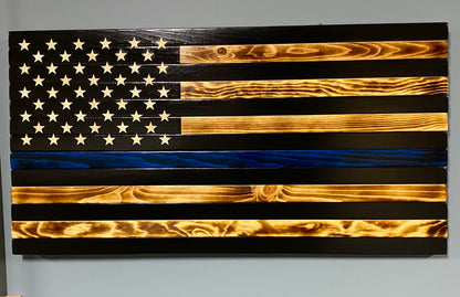 ALL NEW! Coin Display Wooden Flags +1  CUSTOM BADGE (Free Shipping within USA)
