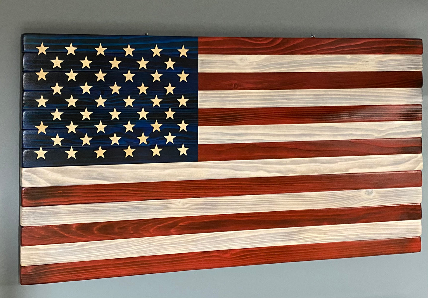 ALL NEW! Coin Display Wooden Flags +1  CUSTOM BADGE (Free Shipping within USA)