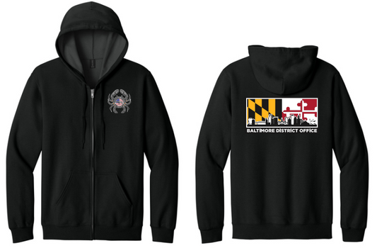 BALTIMORE- Gildan Softstyle® Midweight Fleece full-Zip hoodie