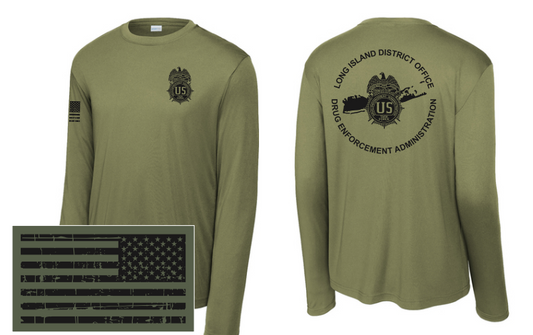 LIDO OD GREEN Sport-Tek® Poly Long Sleeve Tee