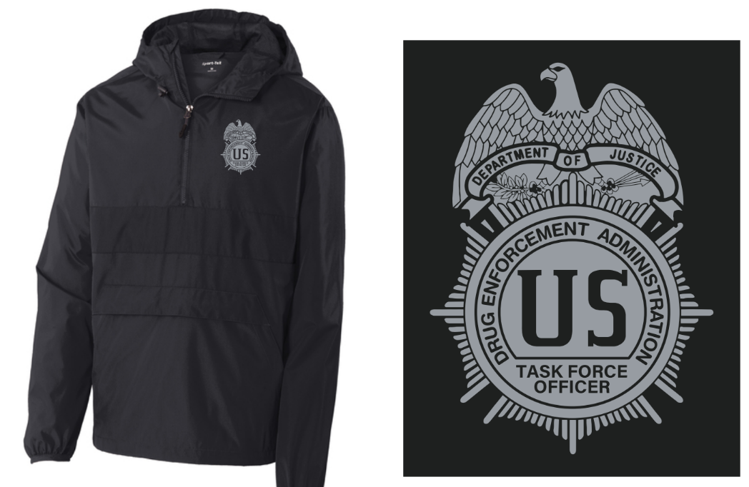 SA/TFO Sport-Tek® Zipped Pocket Anorak Rain Pullover (screen printed badge)