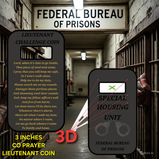 PRESALE! 3" FEDERAL BUREAU OF PRISONS COIN